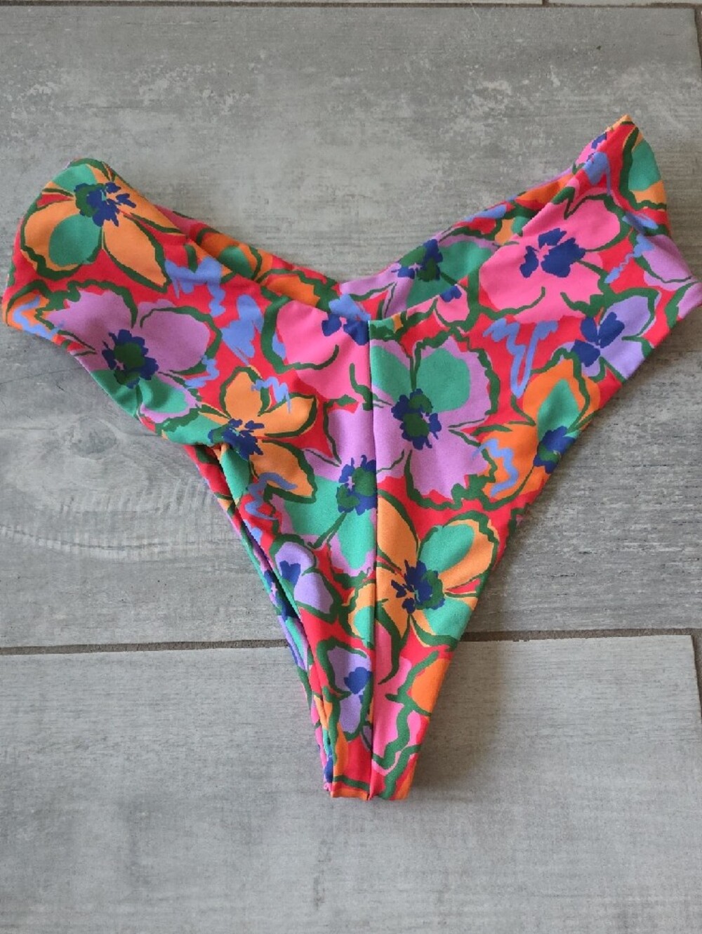 NWOT Skatie "Melly" Floral Swimsuit Bottoms Pink, Orange, Blue, Lilac & Green - Picture 3 of 9